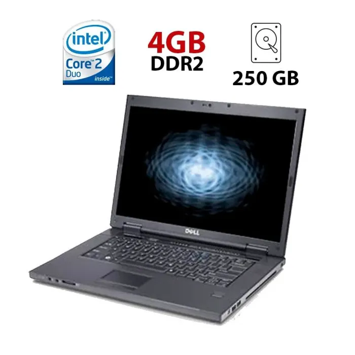 Ноутбук Dell Vostro 1510 / 15.6" (1920x1080) TN / Intel Core 2 Duo T5870 (2 (2) ядра по 2.0) / 4 GB DDR2 / 250 GB HDD / nVidia GeForce 8400 GS, 256 MB GDDR2, 64-bit / WebCam б/в - зображення 1