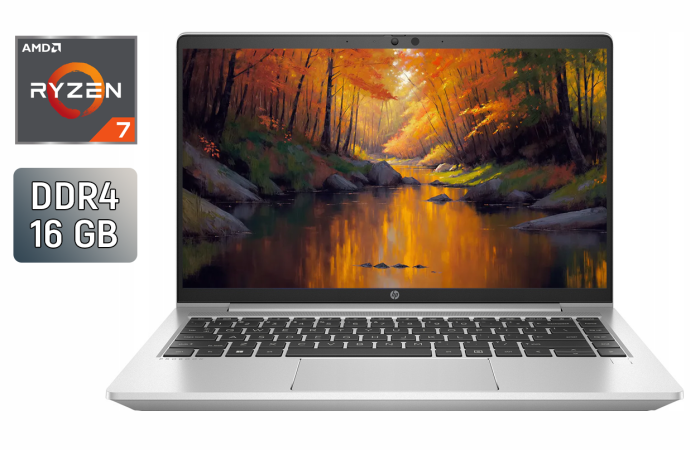 Ультрабук HP ProBook 445 G8 / 14" (1920x1080) IPS / AMD Ryzen 7 5800U (8 (16) ядер по 1.9 - 4.4 GHz) / 16 GB DDR4 / 256 GB SSD / AMD Radeon Vega 8 Graphics / WebCam / Fingerprint б/в - зображення 1