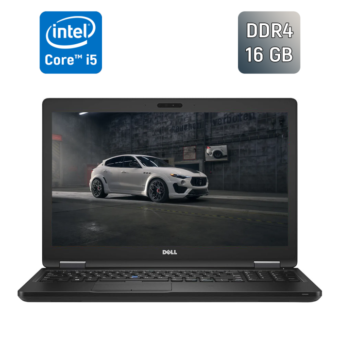 Ноутбук Dell Latitude 5580 / 15.6" (1920x1080) IPS / Intel Core i5-7300U (2 (4) ядра по 2.6 - 3.5 GHz) / 16 GB DDR4 / 240 GB SSD / Intel HD Graphics 620 / WebCam / Windows 10 б/в - зображення 1