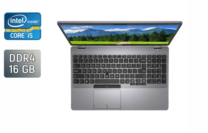 Ультрабук Dell Latitude 5511 / 15.6" (1920x1080) IPS / Intel Core i5-10400H (4 (8) ядра по 2.6 - 4.6 GHz) / 16 GB DDR4 / 512 GB SSD / Intel UHD Graphics / WebCam / Windows 10 б/в - зображення 1