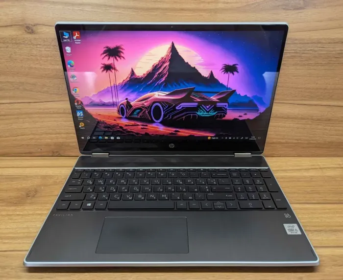 Ноутбук-трансформер HP Pavilion x360 15-dg1052nr / 15.6" (1920x1080) IPS Touch / Intel Core i5-10210U (4 (8) ядра по 1.6 - 4.2 GHz) / 16 GB DDR4 / 512 GB SSD / Intel UHD Graphics / WebCam / Windows 10 б/в - зображення 2