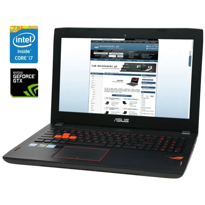 Ігровий ноутбук Б-класу Asus ROG Strix GL502VSK / 15.6" (1920x1080) IPS / Intel Core i7-7700HQ (4 (8) ядра по 2.8 - 3.8 GHz) / 16 GB DDR4 / 256 GB SSD NVMe / nVidia GeForce GTX 1070, 8 GB GDDR5, 256-bit / WebCam б/в - зображення 1