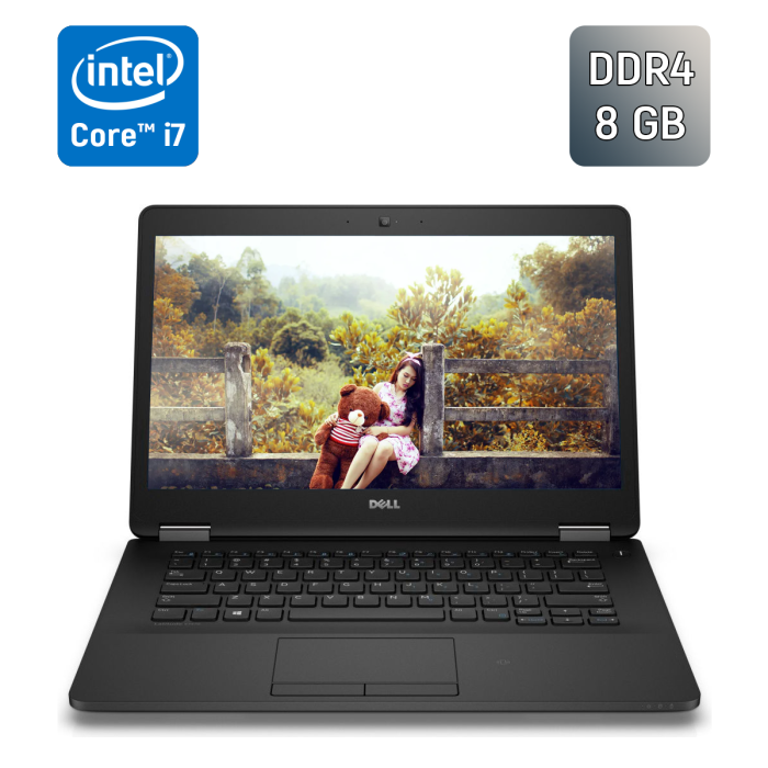 Ультрабук Dell Latitude E7470 / 14" (1920x1080) IPS / Intel Core i7-6600U (2 (4) ядра по 2.6 - 3.4 GHz) / 8 GB DDR4 / 256 GB SSD / Intel HD Graphics 520 / HDMI / Windows 10 б/в - зображення 1