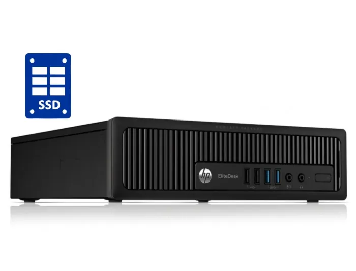Неттоп Б-клас HP EliteDesk 800 G1 USFF / Intel Core i3-4150 (2 (4) ядра по 3.5 GHz) / 4 GB DDR3 / 120 GB SSD / Intel HD Graphics 4400 б/в - зображення 1