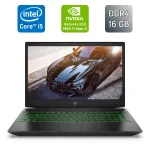 Ігровий ноутбук Б-класу HP Pavilion Gaming 16-a0032dx / 16" (1920x1080) IPS / Intel Core i5-10300H (4 (8) ядра по 2,5 - 4,5 ГГц) / 16 ГБ DDR4 / 512 ГБ SSD / nVidia GeForce GTX 1660 Ti Max-Q, 6 ГБ GDDR6, 192-біт / WebCam / HDMI б/в