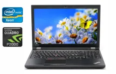 Мобільна робоча станція Lenovo ThinkPad P52 / 15.6" (1920x1080) IPS / Intel Xeon E-2176M (6 (12) ядер по 2.7 - 4.4 GHz) / 32 GB DDR4 / 512 GB SSD / nVidia Quadro P2000, 4 GB GDDR5, 128-bit / WebCam / TouchID / Windows 10 б/в