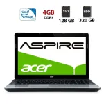 Ноутбук Б-клас Acer Aspire ES1-531 / 15.6" (1366x768) TN / Intel Pentium B960 (2 ядра по 2.2 GHz) / 4 GB DDR3 / 128 GB SSD + 320 GB HDD / Intel HD Graphics / WebCam б/в