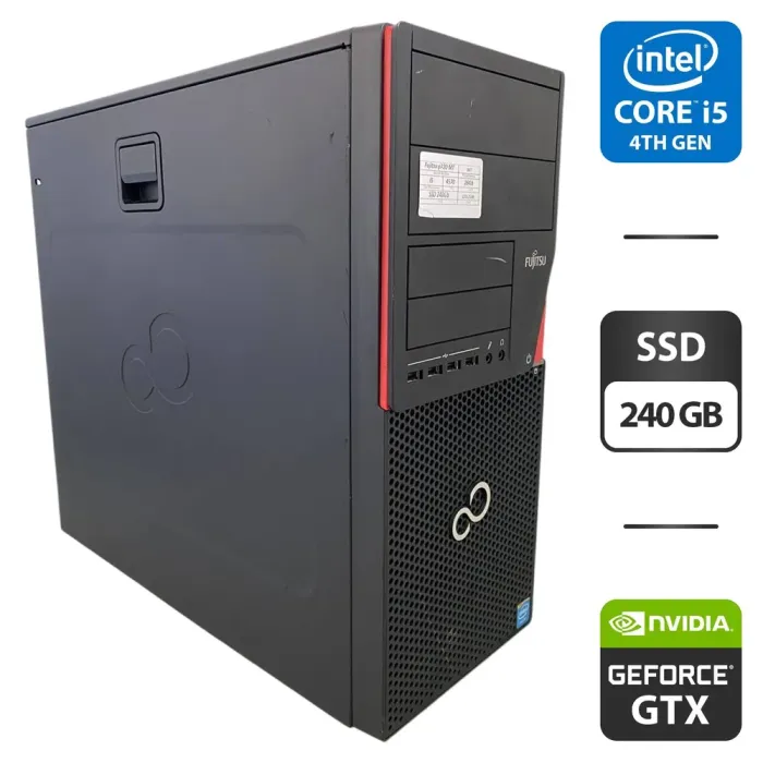 Комп'ютер Fujitsu Esprimo P720 E90 Tower / Intel Core i5-4570 (4 ядра по 3.2 - 3.6 GHz) / 16 GB DDR3 / 240 GB SSD / nVidia GeForce GTX 750 Ti, 2 GB GDDR5, 128-bit б/в - зображення 1
