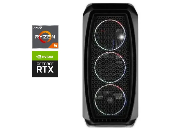 Ігровий ПК AeroCool Aero One Eclipse Tower / AMD Ryzen 5 8400F (6 (12) ядер по 4.2 - 4.7 GHz) / 16 GB DDR5 / 1000 GB SSD / nVidia GeForce RTX 4060, 8 GB GDDR6, 128-bit / 500W / Win 11 - зображення 1