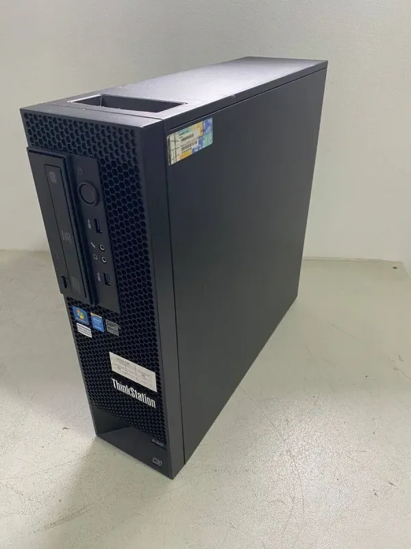Робоча станція Lenovo ThinkStation C30 SFF / 2x Intel Xeon E5-2658 v2 (10 (20) ядер по 2.4 - 3.0 GHz) / 64 GB DDR3 / 256 GB SSD / nVidia Quadro 2000, 1 GB GDDR5, 128-bit / DVD-ROM / DVI б/в - зображення 3