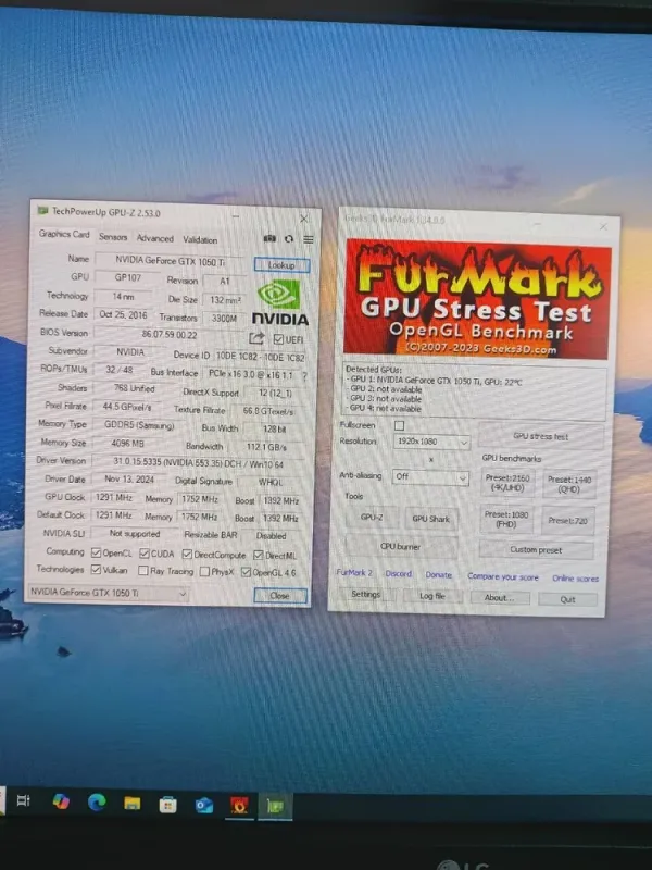 Комплект: Lenovo ThinkCentre M800 Tower / Intel Core i5-6500 (4 ядра по 3.2 - 3.6 GHz) / 16 GB DDR4 / 128 GB SSD + 512 GB SSD / nVidia GeForce GTX 1050 Ti, 4 GB GDDR5, 128-bit / DVD-ROM + Монітор LG 24MB37PM-B / 24" (1920x1080) IPS + Кабелі DVI та жив б/в - зображення 7