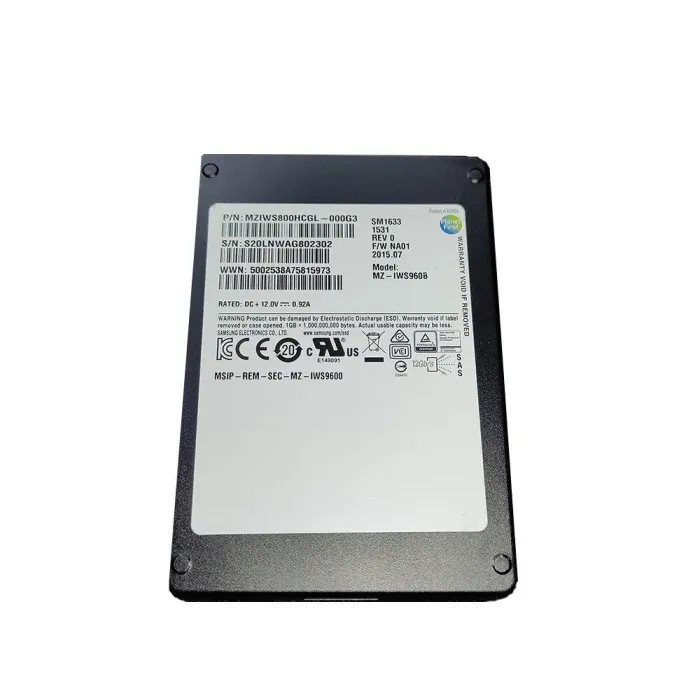 Твердотільний накопичувач SSD Samsung SM1633 / 2.5" / 800 GB / SAS 12G / 3 DWPD б/в - зображення 1