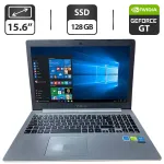Ноутбук Б-клас Asus A551L / 15.6" (1366x768) TN / Intel Core i5-4200U (2 (4) ядра по 1.6 - 2.6 GHz) / 12 GB DDR3 / 128 GB SSD / nVidia GeForce GT 740M, 2 GB GDDR3, 64-bit / WebCam / DVD-ROM б/в