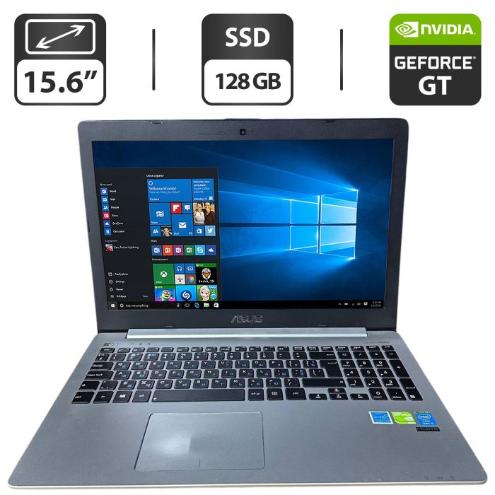 Ноутбук Б-клас Asus A551L / 15.6" (1366x768) TN / Intel Core i5-4200U (2 (4) ядра по 1.6 - 2.6 GHz) / 12 GB DDR3 / 128 GB SSD / nVidia GeForce GT 740M, 2 GB GDDR3, 64-bit / WebCam / DVD-ROM б/в - зображення 1