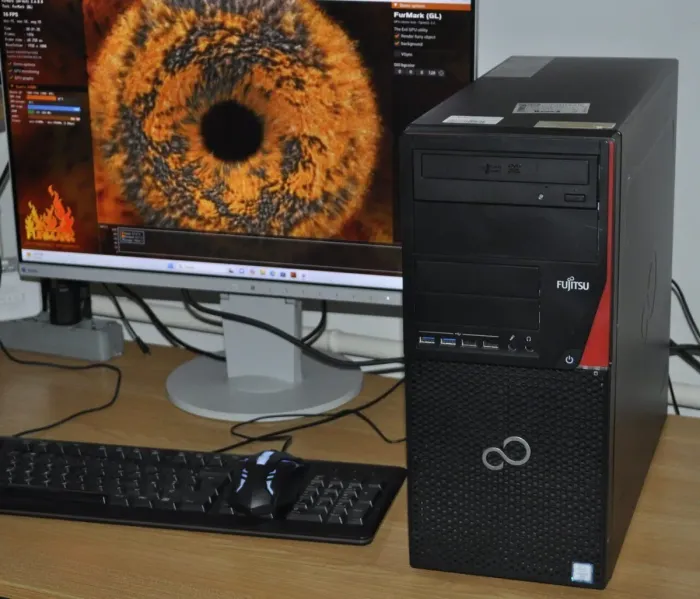 Комп'ютер Fujitsu Esprimo P756 E90 Tower / Intel Core i5-6500 (4 ядра по 3,2 - 3,6 ГГц) / 16 ГБ DDR4 / 256 ГБ SSD M.2 + 250 ГБ HDD / nVidia Quadro K4000, 3 ГБ GDDR5, 192-біт / DVD-ROM / Windows 11 Pro б/в - зображення 3