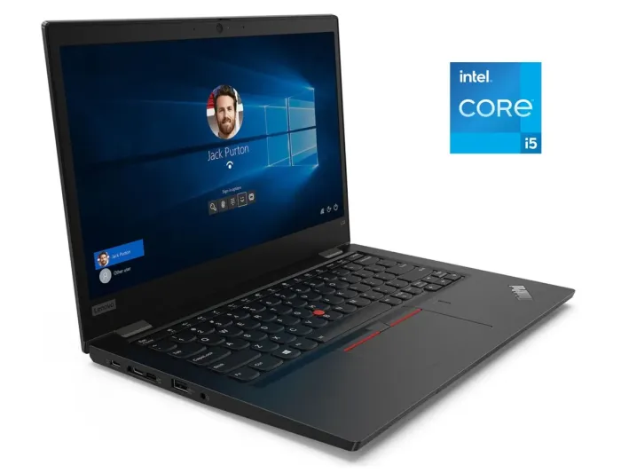 Ультрабук Б-клас Lenovo ThinkPad L13 Gen 2 / 13.3" (1920x1080) IPS / Intel Core i5-1135G7 (4 (8) ядра по 2.4 - 4.2 GHz) / 8 GB DDR4 / 256 GB SSD M.2 / Intel Iris X Graphics / WebCam / Win 10 б/в - зображення 1