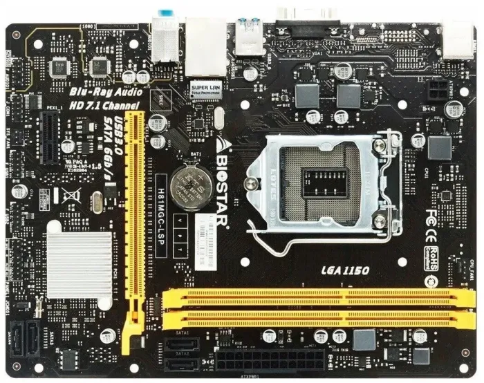 Материнська плата Biostar H81MGC OEM / Socket LGA1150 / USB 3.2 - зображення 2