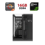 Ігровий ПК Forsage RT5 Black Tower / AMD Ryzen 5 5500 (6 (12) ядер по 3,6 - 4,2 ГГц) / 16 ГБ DDR4 / 480 ГБ SSD / nVidia GeForce GTX 1660 Ti, 6 ГБ GDDR6, 192-бit