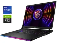 Ігровий ноутбук Б-клас MSI Raider GE78HX 13VG-020US / 17" (2560x1600) IPS / Intel Core i9-13950HX (24 (32) ядра по 2.2 - 5.5 GHz) / 32 GB DDR5 / 960 GB SSD / nVidia GeForce RTX 4070, 8 GB GDDR6, 128-bit / WebCam б/в