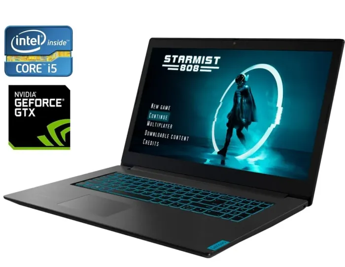 Ігровий ноутбук Б-клас Lenovo IdeaPad L340-15IRH Gaming / 15.6" (1920x1080) IPS / Intel Core i5-9300H (4 (8) ядра по 2.4 - 4.1 GHz) / 16 GB DDR4 / 512 GB SSD / nVidia GeForce GTX 1650, 4 GB GDDR5, 128-bit / WebCam б/в - зображення 1