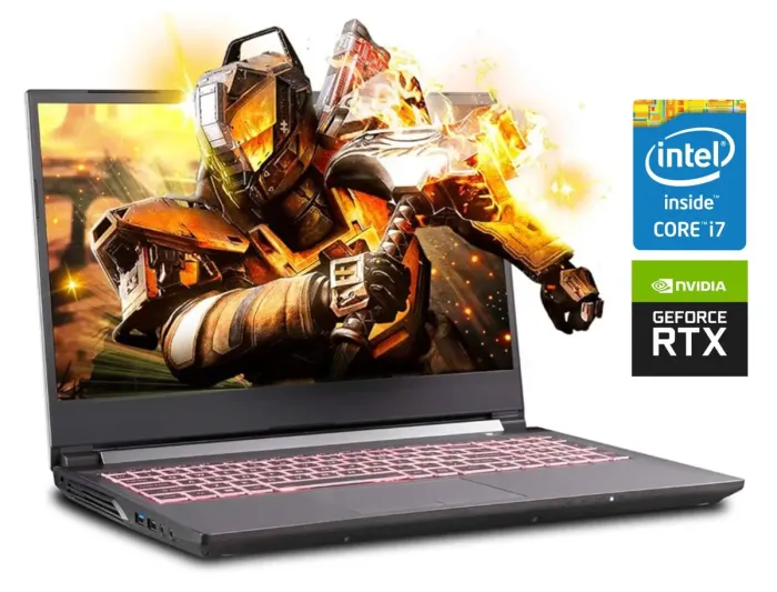 Ігровий ноутбук Б-клас Sager NH55ED / 15.6" (1920x1080) IPS / Intel Core i7-8750H (6 (12) ядер по 2.2 - 4.1 GHz) / 16 GB DDR4 / 512 GB SSD / nVidia GeForce RTX 2060, 6 GB GDDR6, 192-bit / WebCam б/в - зображення 1