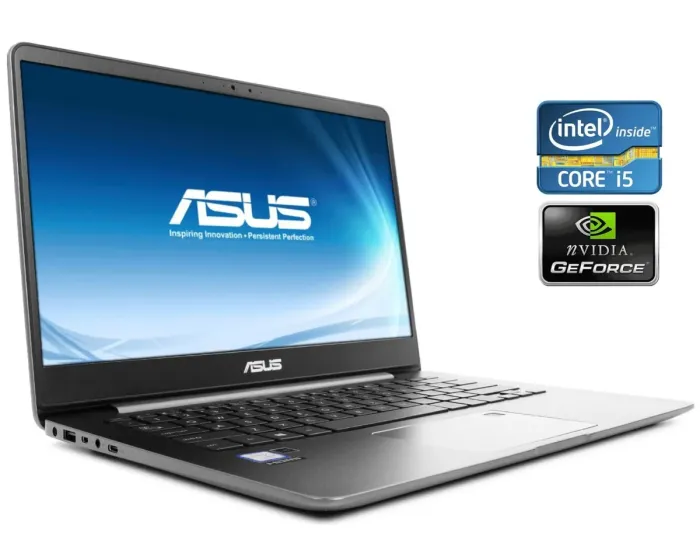 Ультрабук Б-клас Asus Zenbook UX430U / 14" (1920x1080) IPS / Intel Core i5-8250U (4 (8) ядра по 1.6 - 3.4 GHz) / 8 GB DDR4 / 256 GB SSD / nVidia GeForce MX150, 2 GB GDDR5, 64-bit / WebCam / Fingerprint / Win 10 Pro б/в - зображення 1