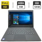 Ноутбук Б-клас Lenovo V130-14IKB / 14" (1920x1080) TN / Intel Core i3-7020U (2 (4) ядра по 2.3 GHz) / 8 GB DDR4 / 120 GB SSD / Intel HD Graphics 620 / WebCam б/в