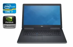Мобільна робоча станція Dell Precision 7710 / 17.3" (1920x1080) IPS / Intel Core i7-6920HQ (4 (8) 2.9 - 3.8 GHz) / 32 GB DDR4 / 480 GB SSD / nVidia Quadro M3000M, 4 GB GDDR5, 256-bit / WebCam / Windows 10 б/в