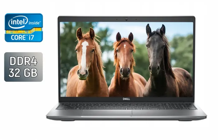 Ноутбук робоча станція Dell Precision 3560 / 15.6" (1920x1080) IPS / Intel Core i7-1165G7 (4 (8) ядра по 2.8 - 4.7 GHz) / 32 GB DDR4 / 512 GB SSD / nVidia T500, 2 GB GDDR6, 64-bit / WebCam / HDMI / Windows 10 б/в - зображення 1