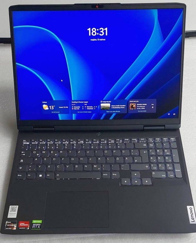 Ігровий ноутбук Lenovo IdeaPad Gaming 3 16ARH7 Gray / 16" (1920x1080) IPS / AMD Ryzen 5 6600H (6 (12) ядер по 3.3 - 4.5 GHz) / 16 GB DDR5 / 512 GB SSD / nVidia GeForce RTX 3050, 4 GB GDDR6, 128-bit / WebCam б/в - зображення 2