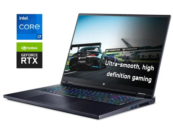 Ігровий ноутбук Acer Predator Helios 18 PH18-71 / 18" (1920x1200) IPS / Intel Core i7-13700HX (16 (24) ядер по 3.7 - 5.0 GHz) / 16 GB DDR5 / 1000 GB SSD NVMe / nVidia GeForce RTX 4060, 8 GB GDDR6, 128-bit / WebCam б/в - зображення 1