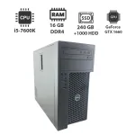 Ігровий ПК Dell Precision 3620 Tower / Intel Core i5-7600K (4 (4) ядра 3,8 - 4,2 ГГц) / 16 ГБ DDR4 / 240 ГБ SSD + 1000 ГБ HDD / nVidia GeForce GTX 1660, 6 ГБ GDDR5, 192-bit / DVI, DP, HDMI б/в