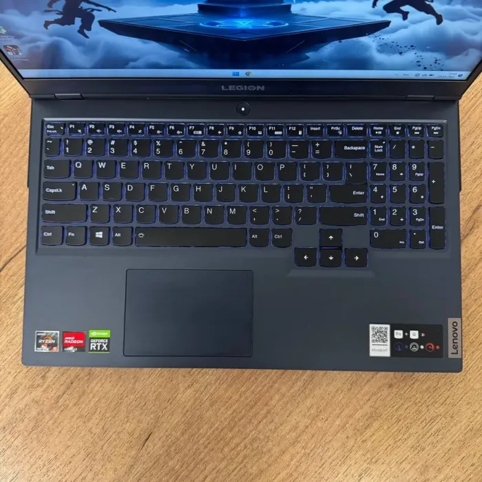Ігровий ноутбук Lenovo Legion 5 15ACH6H / 15.6" (1920x1080) IPS / AMD Ryzen 5 5600H (6 (12) ядер по 3.3 - 4.2 GHz) / 16 GB DDR4 / 1000 GB SSD / nVidia GeForce RTX 3050, 4 GB GDDR6, 128-bit / WebCam б/в - зображення 7