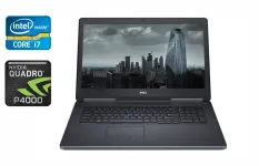 Мобільна робоча станція Б-клас Dell Precision 7710 / 17.3" (1920x1080) IPS / Intel Core i7-6820HQ (4 (8) ядра по 2.7 - 3.6 GHz) / 32 GB DDR4 / 512 GB SSD / nVidia Quadro P4000, 8 GB GDDR5, 256-bit / WebCam / HDMI б/в