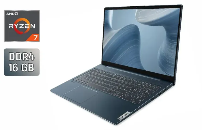 Ноутбук Lenovo IdeaPad 5 15ALC05 / 15.6" (1920x1080) IPS / AMD Ryzen 7 5700U (8 (16) ядер по 1.8 - 4.3 GHz) / 16 GB DDR4 / 512 GB SSD / AMD Radeon Graphics 512SP / WebCam / Windows 11 б/в - зображення 1