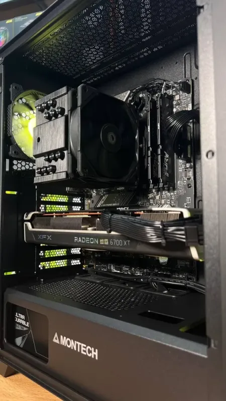 Збірка під замовлення: ігровий ПК Montech Air 1000 Premium Black Tower / AMD Ryzen 5 7500F (6 (12) ядер по 3.7 - 5.0 GHz) / 32 GB DDR5 / 1000 GB SSD M.2 / AMD Radeon RX 6700 XT, 12 GB GDDR6, 192-bit / 750W б/в - зображення 6