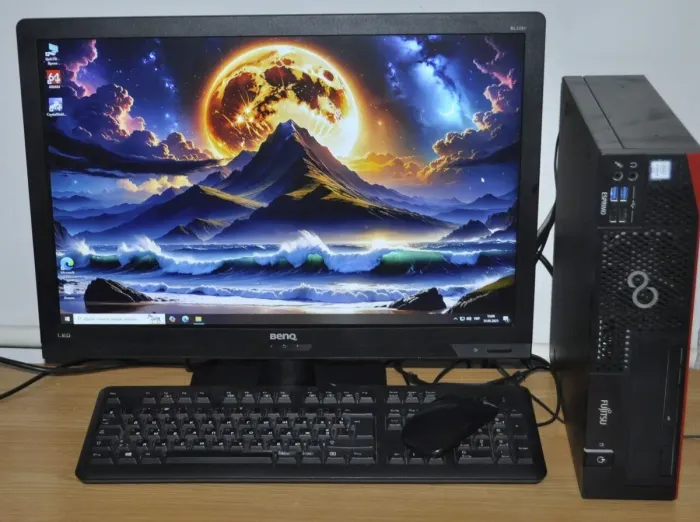 Комплект ПК: Fujitsu D757 E90 SFF / Intel Core i5-6500 (4 ядра по 3.2 - 3.6 GHz) / 8 GB DDR4 / 120 GB SSD + 320 GB HDD / Intel HD Graphics 530 / DVD-ROM + Монітор Б-клас BenQ BL2201PT / 22" (1680x1050) TN + Windows 11 Pro б/в - зображення 6