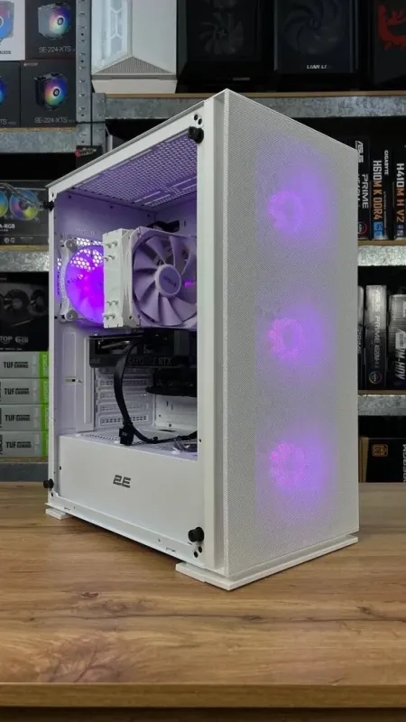 Збірка під замовлення: ігровий ПК 2E Gaming Virtus Neo G3301NW White Tower / Intel Core i5-12400F (6 (12) ядер по 2.5 - 4.4 GHz) / 16 GB DDR4 / 1000 GB SSD M.2 / nVidia GeForce RTX 4060, 8 GB GDDR6, 128-bit / 650W / HDMI - зображення 5