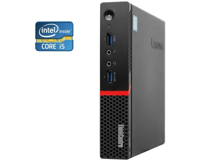 Неттоп Lenovo ThinkCentre M700 Tiny USFF / Intel Core i5-6400T (4 ядра по 2.2 - 2.8 GHz) / 8 GB DDR4 / 500 GB HDD / Intel HD Graphics 530 б/в - зображення 1