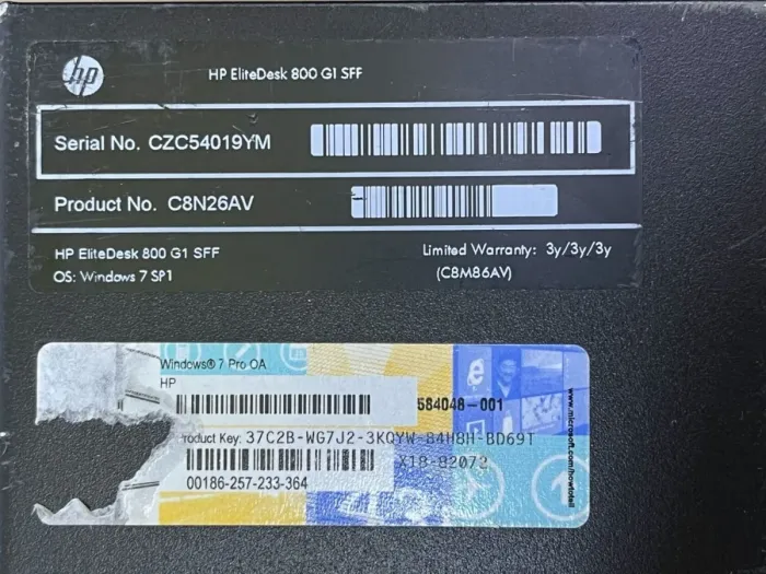 ПК HP EliteDesk 800 G1 SFF / Intel Core i5-4590 (4 ядра по 3.3 - 3.7 GHz) / 16 GB DDR3 / 120 GB SSD + 500 GB HDD / Intel HD Graphics 4600 б/в - зображення 5