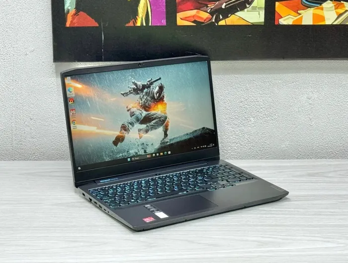 Ігровий ноутбук Lenovo Ideapad Gaming 3 15ARH05 / 15.6" (1920x1080) IPS / AMD Ryzen 5 4600H (6 (12) ядер по 3.0 - 4.0 GHz) / 16 GB DDR4 / 512 GB SSD M.2 / nVidia GeForce GTX 1650, 4GB GDDR6, 128-bit / WebCam б/в - зображення 3