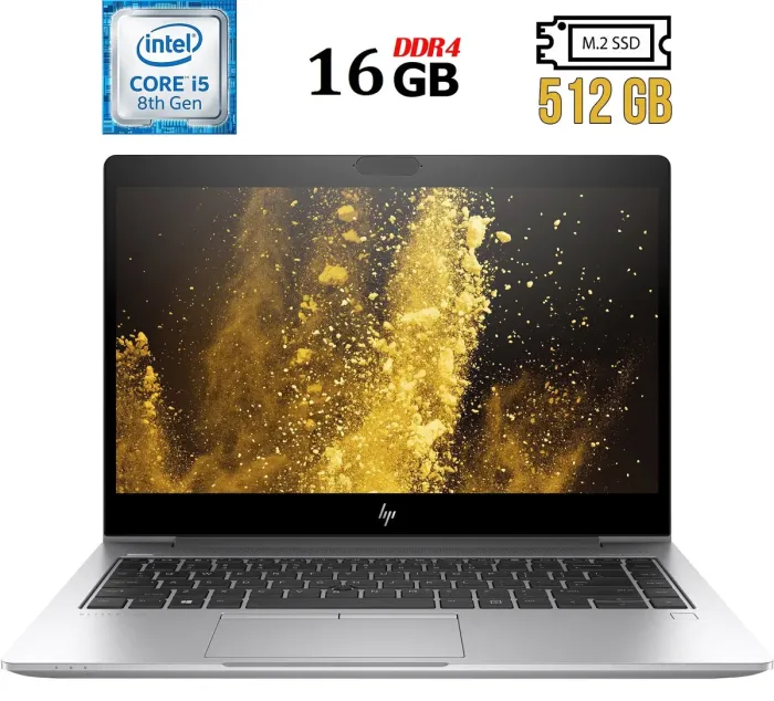Ультрабук Б-клас HP EliteBook 840 G5 / 14" (1920x1080) IPS / Intel Core i5-8350U (4 (8) ядра по 1.7 - 3.6 GHz) / 16 GB DDR4 / 512 GB SSD M.2 / Intel UHD Graphics 620 / USB 3.1 / HDMI б/в - зображення 1