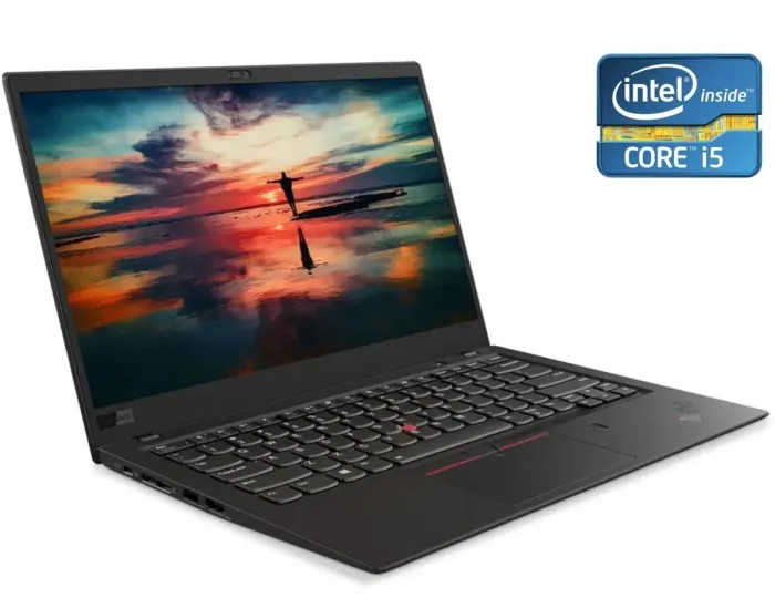 Ультрабук Lenovo ThinkPad X1 Carbon G6 / 14" (1920x1080) IPS / Intel Core i5-8350U (4 (8) ядра по 1.7 - 3.6 GHz) / 8 GB DDR3 / 256 GB SSD M.2 / Intel UHD Graphics 620 / WebCam б/в - зображення 1