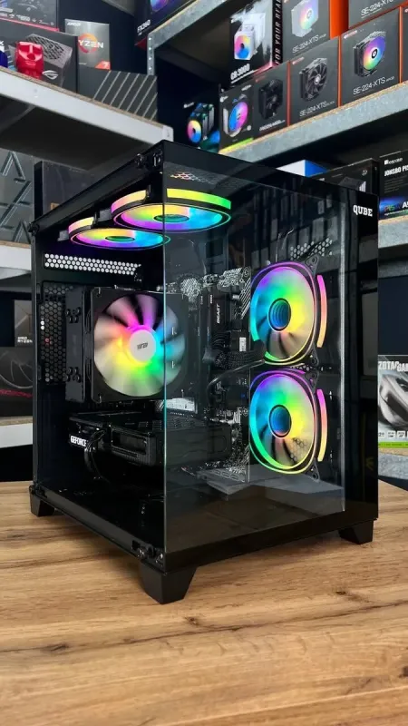 Збірка під замовлення: ігровий ПК Qube Reef ARGB Black Tower / AMD Ryzen 5 5500 (6 (12) ядер по 3.6 - 4.2 GHz) / 16 GB DDR4 / 1000 GB SSD M.2 / nVidia GeForce RTX 3060, 12 GB GDDR6, 192-bit / 650W / HDMI б/в - зображення 6
