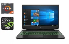 Ігровий ноутбук Б-клас HP Pavilion Gaming 15-ec1073dx / 15.6" (1920x1080) IPS / AMD Ryzen 5 4600H (6 (12) ядер по 3.0 - 4.0 GHz) / 16 GB DDR4 / 512 GB SSD / nVidia GeForce GTX 1650, 4 GB GDDR6, 128-bit / WebCam / HDMI б/в