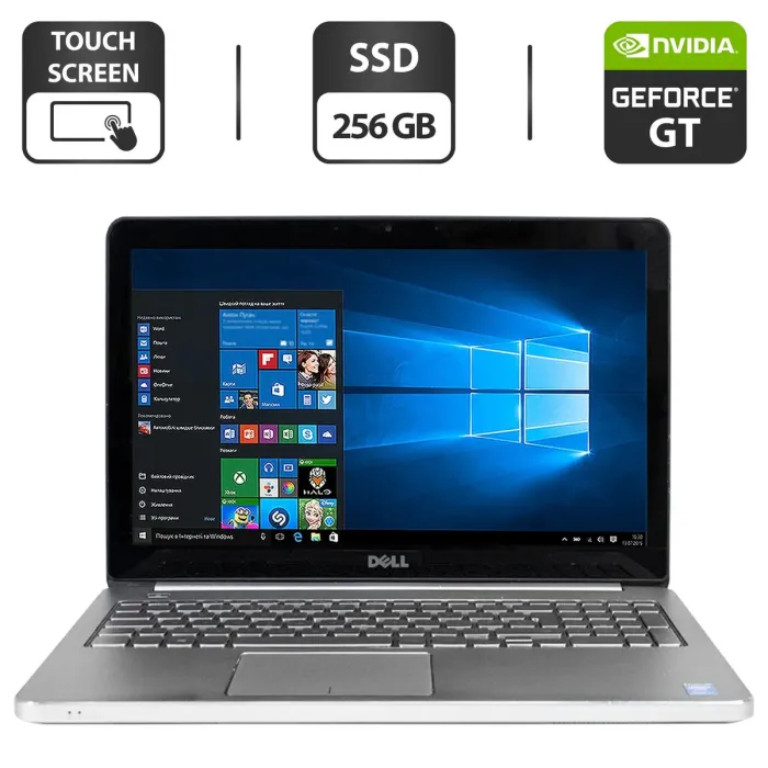 Ноутбук Б-клас Dell Inspirion 15 7537 / 15.6" (1366x768) TN Touch / Intel Core i5-4210U (2 (4) ядра по 1.7 - 2.7 GHz) / 8 GB DDR3 / 256 GB SSD / nVidia GeForce GT 750M, 2 GB GDDR5, 128-bit / WebCam / HDMI б/в - зображення 1