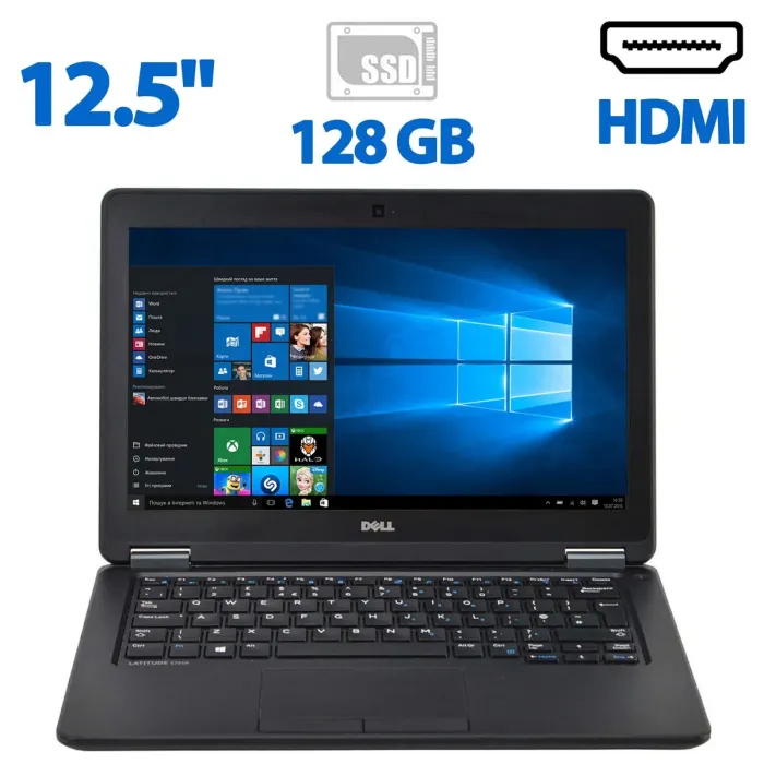 Нетбук Б-клас Dell Latitude / 12.5" TN / Core i3-5010U (2(4) ядра по 2.1GHz) / 4GB DDR3 / 128GB SSD / WebCam / HD Graphics 5500 / HDMI б/в - зображення 1