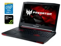 Ігровий ноутбук Б-клас Acer Predator G9-791 / 17.3" (1920x1080) IPS / Intel Core i7-6700HQ (4 (8) ядра по 2.6 - 3.5 GHz) / 16 GB DDR4 / 512 GB SSD / nVidia GeForce GTX 970M, 3 GB GDDR5, 192-bit / WebCam б/в