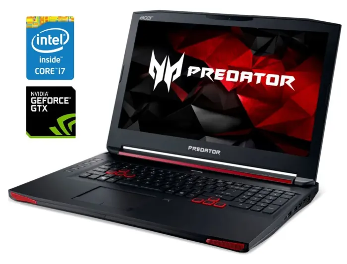 Ігровий ноутбук Б-клас Acer Predator G9-791 / 17.3" (1920x1080) IPS / Intel Core i7-6700HQ (4 (8) ядра по 2.6 - 3.5 GHz) / 16 GB DDR4 / 512 GB SSD / nVidia GeForce GTX 970M, 3 GB GDDR5, 192-bit / WebCam б/в - зображення 1