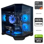 Збірка під замовлення: комп'ютер Qube Crystal ARGB Black Tower / AMD Ryzen 5 5600 (6 (12) ядер по 3.5 - 4.4 GHz) / 32 GB DDR4 / 1000 GB SSD M.2 / nVidia GeForce RTX 3070, 8 GB GDDR6, 256-bit / 650W б/в